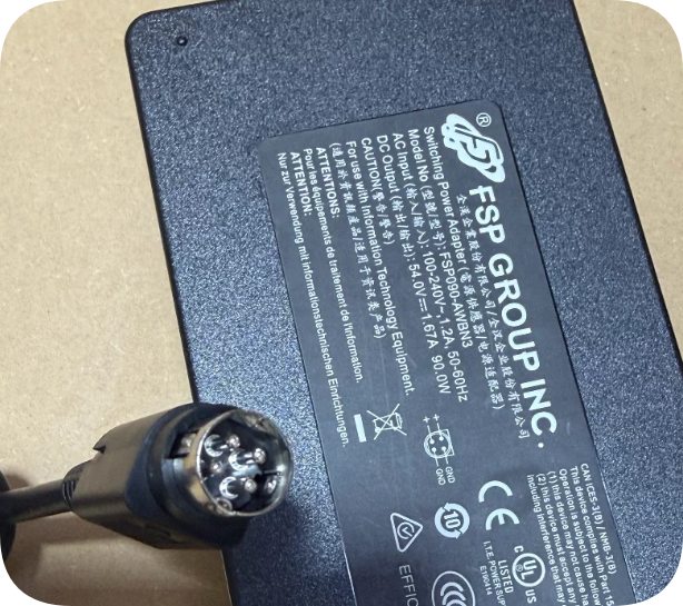 *Brand NEW*54V 1.67A 90W Level VI Certified ITE Power Supply | 4-Pin DIN Replacement Ada